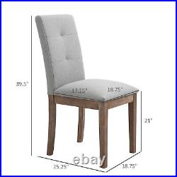 Solid Wood Accent Chairs with Thick Cushioned, Tufted Backrest and Seat