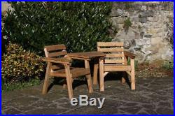 Solid Wood Garden Furniture / Patio Set Love Seat / Table Bench