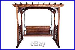 Solid Wood Quality Outdoor Patio Arbor With Swing Made in USA