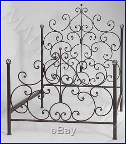 Solid Wrought Iron Decorative Scrolled Queen Bed-Available in King