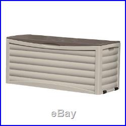Suncast 103 Gallon Capacity Resin Outdoor Patio Storage Deck Box, Taupe