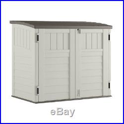 Suncast 34 Cubic Feet Durable Resin Horizontal Storage Shed with Reinforced Floor