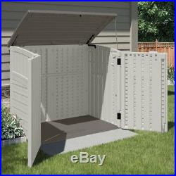 Suncast 34 Cubic Feet Durable Resin Horizontal Storage Shed with Reinforced Floor