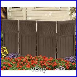 Suncast Outdoor Garden/Yard 4 Panel Screen Enclosure Gate/Fence Java (Used)