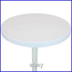 Sunnydaze Indoor/Outdoor All-Weather Round Foldable Bar Table Plastic White