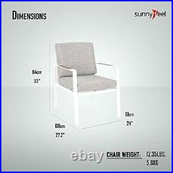 Sunnyfeel 5 Piece Outdoor Patio Furniture Set Metal Patio Conversation Sets w