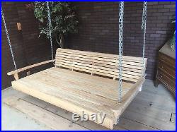 Swing Bed Cypress Unfinish Wood Heavy Duty Chains Free Shipping Made in USA