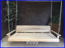 Swing Bed Cypress Unfinish Wood Heavy Duty Chains Free Shipping Made in USA