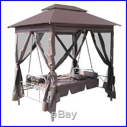 Swing Bench Gazebo Bed Outdoor Canopy Patio Furniture Backyard Porch Pool Shade