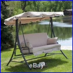 Swing Canopy Patio Outdoor Hammock Furniture Porch Person 3 Seat Cover Yard Top