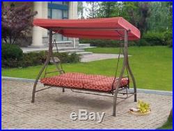 Swing Hammock Seat Chair Outdoor Patio Canopy Lounger Convertible Bed Garden New