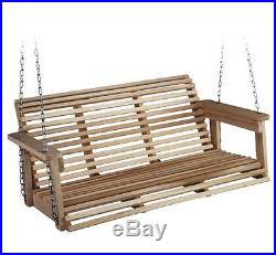 Swing Porch Bench Outdoor Garden Furniture Durable Comfortable Wooden Hanging