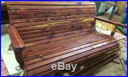 Swing Porch Cedar Natural Wood Rustic Country Outdoor Patio Deck Yard Furniture