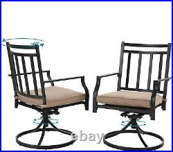 Swivel Chairs 2PC Patio Dining Rocker Chair with Cushion Rocking Patio Furniture