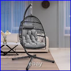 TAUS Hanging Egg Swing Chair Stand Hammock Patio Chair Indoor Outdoor withCushion