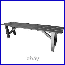 TECSPACE 3 Sizes Aluminum Folding Outdoor Bench for Park Garden Patio and Lounge