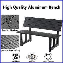 TECSPACE New Aluminum 2-colour Outdoor Convertible Bench All-in-one Table&Bench