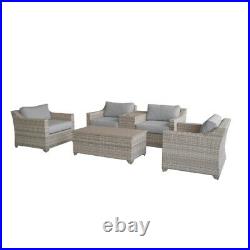 TK Classics Fairmont 6 Piece Outdoor Seating Group with Cushions in Gray