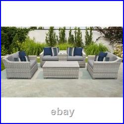TK Classics Fairmont 6 Piece Outdoor Seating Group with Cushions in Gray