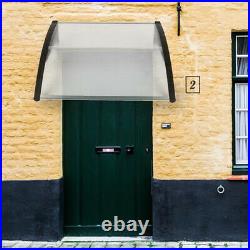 T-100 x 80 Household Door And Window Rain Cover Canopy Grey / Black Bracket New