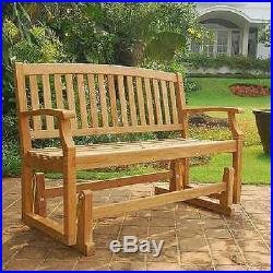 Teak Patio Furniture Best Wooden Outdoor Porch Swing Glider Garden Bench