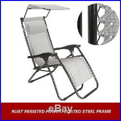 Thicken Zero Gravity Chairs Case Of 2 Lounge Patio Folding Chairs With Canopy