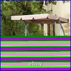 Three Person Steel Outdoor Porch Swing Chair Bench with Canopy Cover