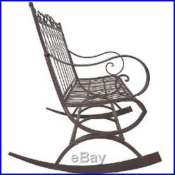 Titan Outdoor Metal Rocking Bench Chair Porch Patio Garden Deck Decor Rust Color