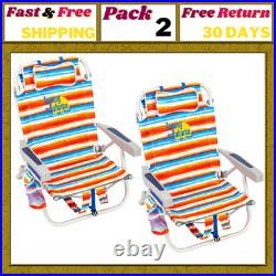 Tommy Bahama Beach Chair 2-pack Green Leaves (300 lb.) Capacity