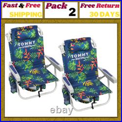 Tommy Bahama Beach Chair 2-pack Green Leaves (300 lb.) Capacity