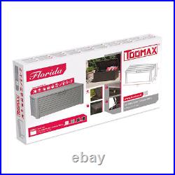 Toomax Florida Deck Storage Box Bench for Furniture, 145 Gallon (Grey)(Open Box)