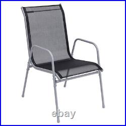 Topbuy 5 PCS Fabric Chairs Set Outdoor Furniture Unit Patio Garden Table