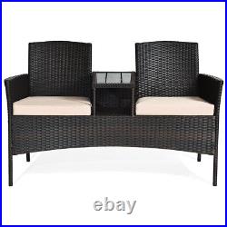 Topbuy Outdoor Rattan Furniture Wicker Conversation Chair