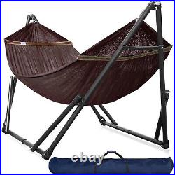 Tranquillo 30s Setup Adjustable Hammock Stand Hammock Net Inhouse, Outdoor Brown