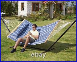 VALLEYRAY Outdoor Yard 480lbs Hammock with Stand for 2 person with Carrying Case