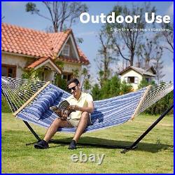 VALLEYRAY Outdoor Yard 480lbs Hammock with Stand for 2 person with Carrying Case