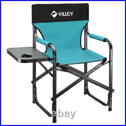 VILLEY Heavy Duty Director Chair Folding Camping Chairs Portable Foldable Chairs