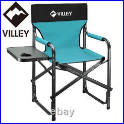 VILLEY Heavy Duty Director Chair Folding Camping Chairs Portable Foldable Chairs