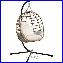 VIXLON Hanging Egg Swing Chair withStand Hammock Patio Chair Cushion Outdoor