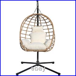 VIXLON Hanging Egg Swing Chair withStand Hammock Patio Chair Cushion Outdoor