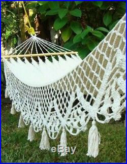 Victorian Trading Co. Beautiful Handwoven White Lace Wedding Hammock 100% Cotton