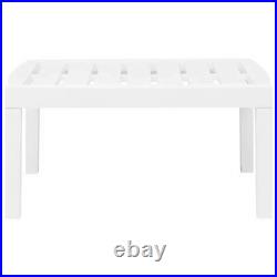 VidaXL 3 Piece Patio Lounge Set Plastic White CT0