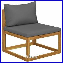 VidaXL 5 Piece Patio Lounge Set with Cushions Solid Acacia Wood JJN