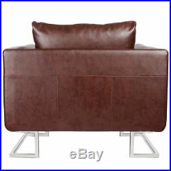 VidaXL Armchair Club Artificial Leather Modern Cude Design Seat Multi Colors