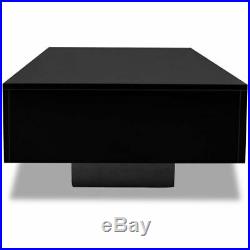 VidaXL Coffee Table High Gloss Black Accent Tea Side Living Room Furniture