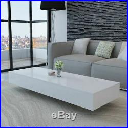 VidaXL Coffee Table MDF High Gloss White 45.3 Accent Tea Side Living Room