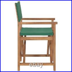 VidaXL Director's Chair Solid Teak Wood Green New