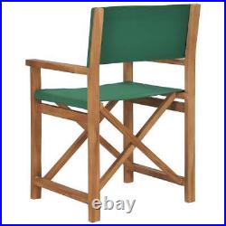 VidaXL Director's Chair Solid Teak Wood Green New