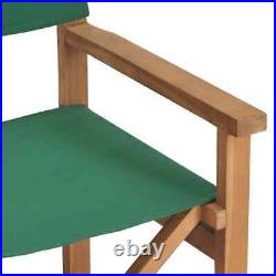 VidaXL Director's Chair Solid Teak Wood Green New