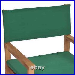 VidaXL Director's Chair Solid Teak Wood Green New